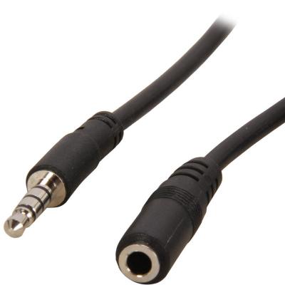 China Professional Speaker Audio, Video 4 Pole 3.5mm Male to Female Stereo Audio Extension Adapter Cable for sale