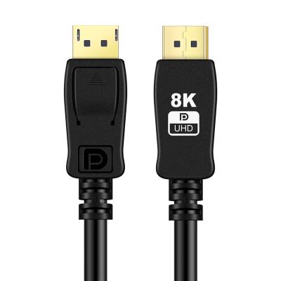 China Black COMPUTER JXD-DP1001 8K V1.4 DP Cable Round DisplayPort Cable for sale