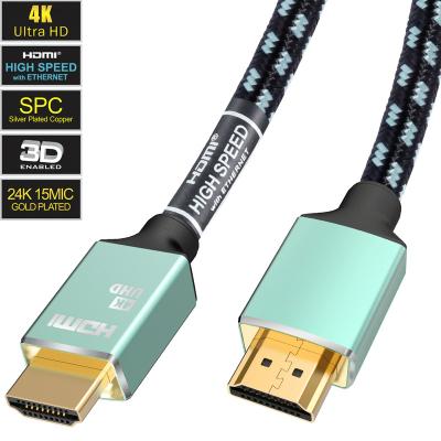 China COMPUTER Fabric Braided Hdmi To Hdmi Cable 3D 4k 60hz Male To 2.0 Hdmi Male Cable for sale