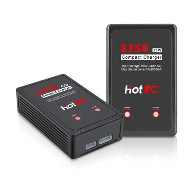 China Abs+pc HotRc Battery Charger E350 pro 7.4v 11.1v Lipo 2s 3s 25W 2000mA Cells fireproofmaterial for RC LiPo AEG Airsoft Battery for sale