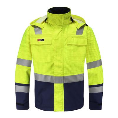 Chine Salut veste imperméable ignifuge de pluie de Vis Flame avec la certification EN11612 et EN343 d'EN11611 à vendre