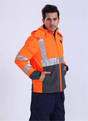 China Hallo Vis Orange/gelbe Winter-Arbeits-Jacke, Vlies-Jacke Soem-kühlen Wetters zu verkaufen