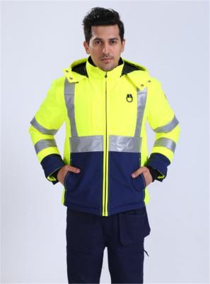 China Arbeitskleidung 290gsm Outshell hallo Vis Winter Jacket HIVIS-kühlen Wetters zu verkaufen