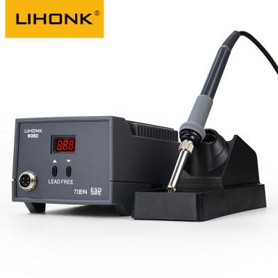 China LK-938D 60W Digital Display Rework Iron Professional SMD PCB IC Repair Rework Holder Digital Soldering Station Iron Welder LK-938D 60W for sale