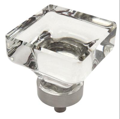 China Wholesale Morden square clear color crystal knobs for dresser for sale