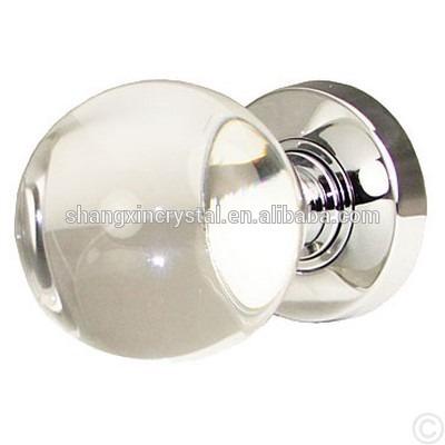 China Crystal Glass Kitchen Bathroom Bedroom Modern Interior Passage Door Knobs Handles for sale