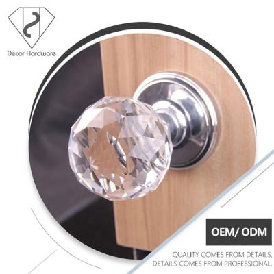 China Chinese Factory Modern Crystal Glass Door Handle,Wholesale CLEAR Crystal Glass Ball Decorative Door Knobs With Diamond for sale