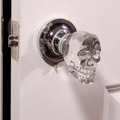 China Modern Crystal Touch of Skull Passage Door Knob, 2.5-Inch for sale