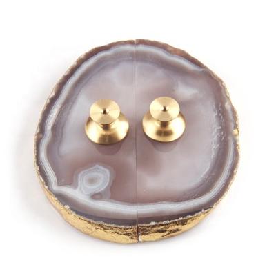 China Modern Wholesale Furniture Decorative Agate Knobs Drawer Pulls for sale