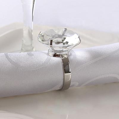 China Europe Wholesale Crystal Diamond Laser Cut Napkin Rings For Wedding Table Dining for sale