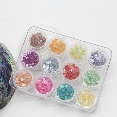 China Colorful Nail Art Decoration Sea Shell Fragment Art Fake Stone 3D Gemstone Irregular Shell Fragments Nail Finger Nail Slices Stones Manicure for sale