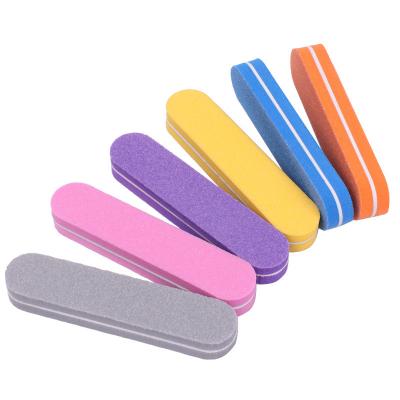 China Nail Tools New Design Mini Nail File Sponge Professional Nail File Buffing Colorful Double Sided 100/180 Emery Boards Tools for sale