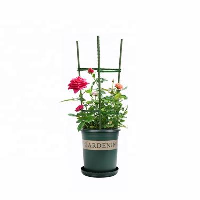 China Matel+PE Garden Plastic Coated Plant Stick Tomato Flower Growing Support Pile For Agricultural Greenhouse for sale