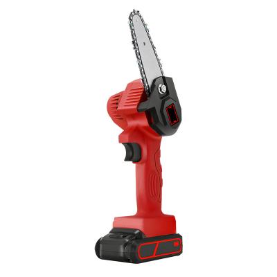 China PVC Rechargeable Lithium 21V Tree Branch Pruner Garden Tool Battery Operated Mini Electric Chainsaw for sale