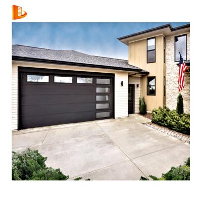 China Exterior Anti-theft Garage Tilt Doors Design Steel Plate Automatic Overhead Insulated Garage Sectional Tilt Door for sale