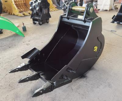 China Gas Lines Excavator Trenching Bucket with Tiger Teeth and Spade Cutting Edge for sale