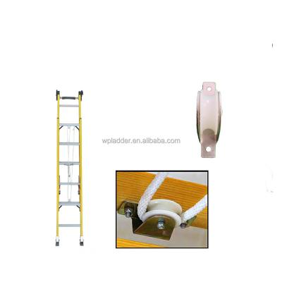 China Double Word Ladder Aluminum Alloy Ladders Double Word Telescopic Single Ladder Lift Accessories Upper Pulley D Type Top Pulley for sale