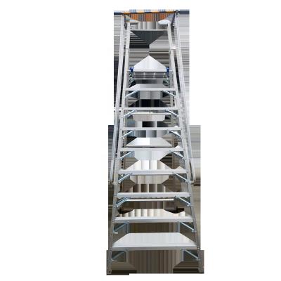 China Folding Ladders Aluminum Alloy Platform Ladder Handrail Ladder Safety Ladder 9 Steps for sale