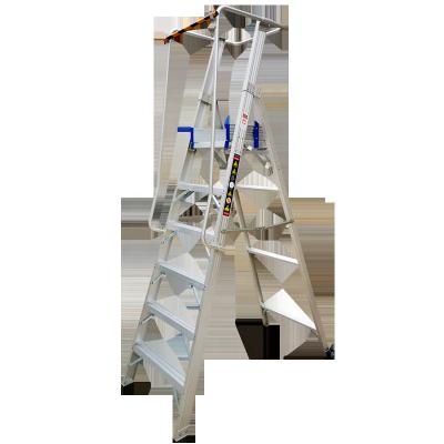 China Folding Ladders Aluminum Alloy Platform Ladder Railing Safety Ladder 10 Steps for sale