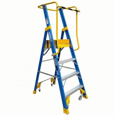 China Colorful And Safe Folding Ladders 6 Step Flat Staircase For Outdoor Climbing for sale