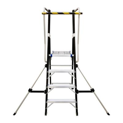 China Folding ladders a 360 degree rotating ladder for railing safety industry for sale