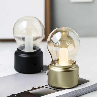 China Retro Light Bulb Modern Creative Lamp Decoration Usb Rechargeable Led Night Fill Light for sale