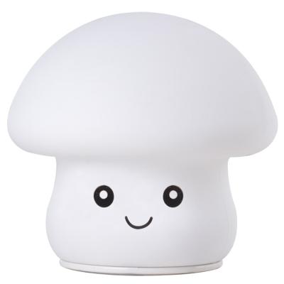 China Cute Eco-friendly Mini Baby Child Sleeping Table Lamp Usb 7 Colors Changing Soft Lead Silicone Pat Touch Mushroom Night Light for sale