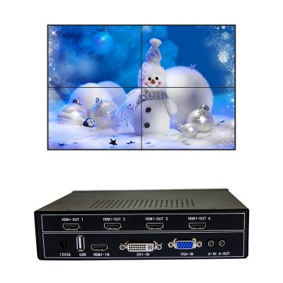 China TV Wall 4 Canales Video TV controlador Pared 2*2 HDCP Dvi VGA Usb Video Processor Video Wall Controller for sale