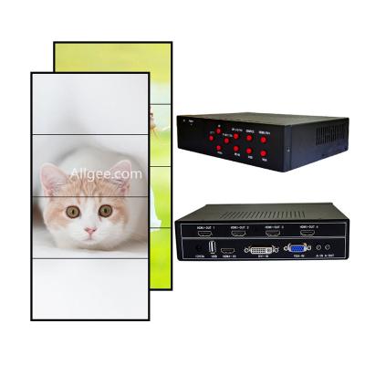 China TV Wall LCD Touch Screen Monitors Panel Media 1*4 Video Wall Controller for sale