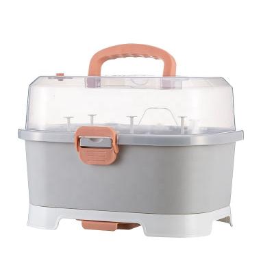 China Viable Wholesale Breathable Transparent Baby Bottle Drying Box Dustproof And Waterproof Baby Bottle Drying Box for sale