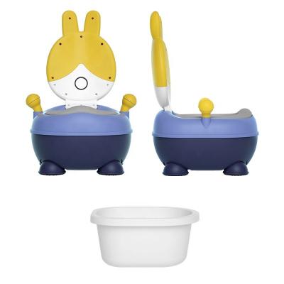 China Plastic factory wholesale new children's cartoon rabbit three-color toilet optional comfortable toilet for sale