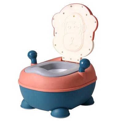 China Direct Selling Plastic Children's Manufacturer Products Children's Toilet Cartoon PU Cushion Portable Baby Toilet for sale