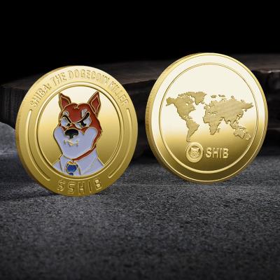 China Custom Mold USA Doge Dog Coin Plating Gold Silver Crypto Doge Commemorative Coin With Case for sale