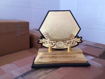 China Europe 2017 New Design Wooden Trophy For Gold Plated for sale