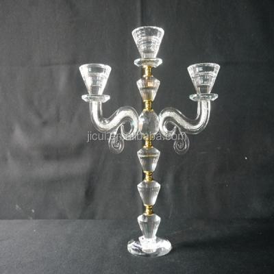 China Home decoration hot sale! ! ! Unique crystal candle holders wedding table decorations JKC-0007 for sale