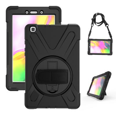 China 3-Layer Protective Case Tablet Case for Samsung Galaxy Tab 8 2019 T290/T295 with Kickstand and Hand Strap Cover Case for sale