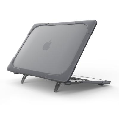 China High Quality PC+TPU Laptop Case with Kickstand Computer Cover for MacBook Air 13 A1932 A2179 A2337 for sale