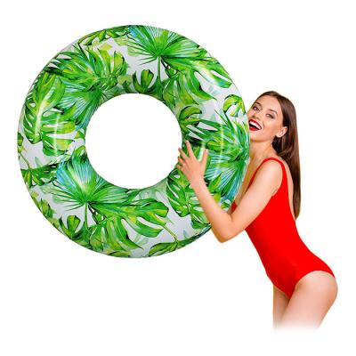 China Custom Logo Kid's Summer Fun Beach Lake Props Floats Inflatable Glitter Swimming Ring for sale