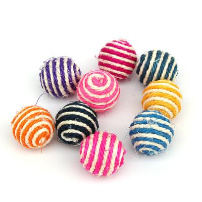 China GP092 Hot Selling Sisal Ball Factory Wholesale Natural Cat Claws Play Ball Interactive Pet Chew Toy Viable For Cats for sale