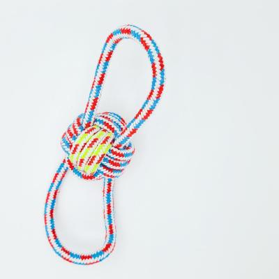 China GP141 Cotton Rope Tug Dog Toy Braided Dog Viable Toy Durable Pet Training Interactive Chew Toys For Dog for sale