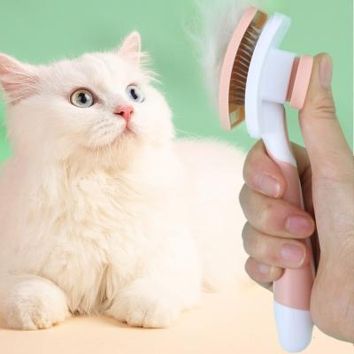 China GP030 Sustainable Pet Supplies Dog Cat Automatic Hair Removal Comb Self-Cleaning Brush for sale