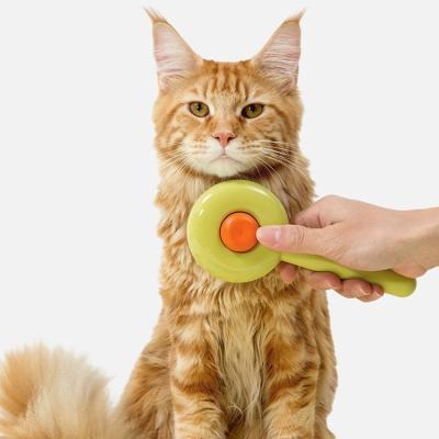 China New Design Donut GP041 Pet Viable Cat Self-cleaning Needle Brush Dog Hair Removal Comb for sale