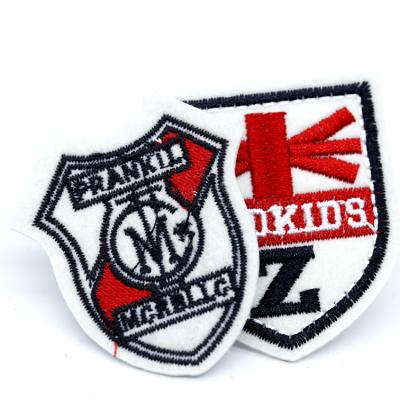 China Custom 3D Embroidery Brand Logo Patch High Frequency Embroidered Badge for sale