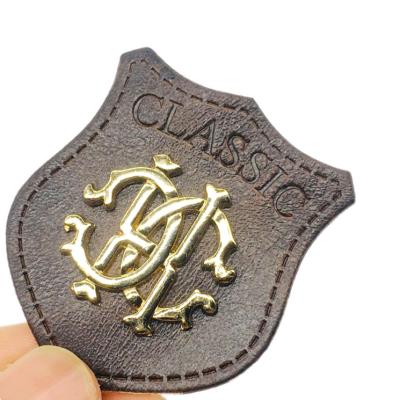 China Viable Custom Private Logo Leather Brand Leather Patch For Jeans for sale