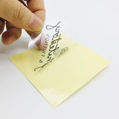 China Wholesale cheap custom transparent brand logo transparent PVC sticker sticker label printing for sale