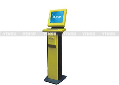 China Metal Keyboard Video Teller Machine , Stainless Steel Interactive Touch Screen Kiosk for sale