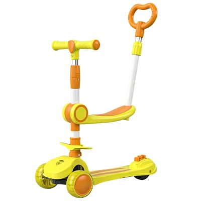 China Toy Children's Scooter Music and Lights Children's Toy With Push Rod Plastic Outdoor Sliding Toys for sale