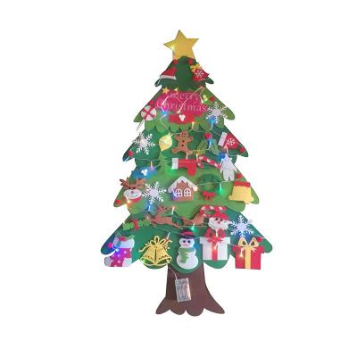 China High Quality Large Diy 3d Foldable Table Wall Felt Christmas Tree Office Outdoor Folding Christmas Tree for sale