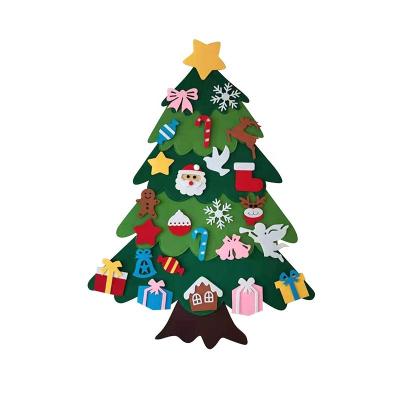 China Felt Christmas Decoration Gifts DIY Felt Christmas Tree Customized Eco Friendly Christmas Decoration for sale