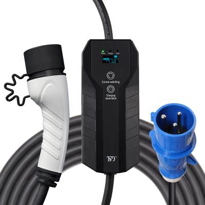 China EV Charger Optional With 16A 32A For Type - 2 High Quality Portable Car Charging Station TSD-EV32A601 for sale